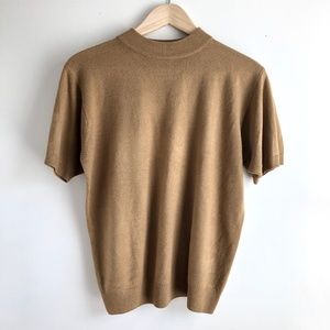 Vintage Oat Mock Neck Knit Tee
